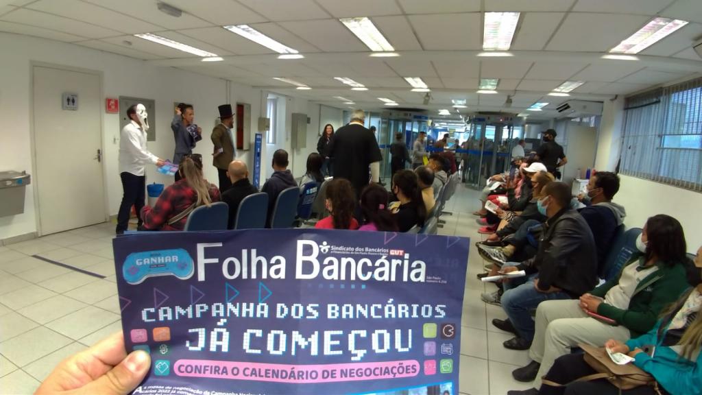 Lançamento da Campanha nas agências bancárias do Largo 13, em Santo Amaro (foto: Seeb-SP)
