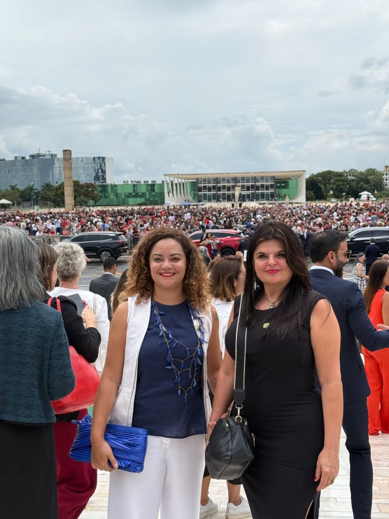 Ato a favor da democracia no Palácio do Planalto
