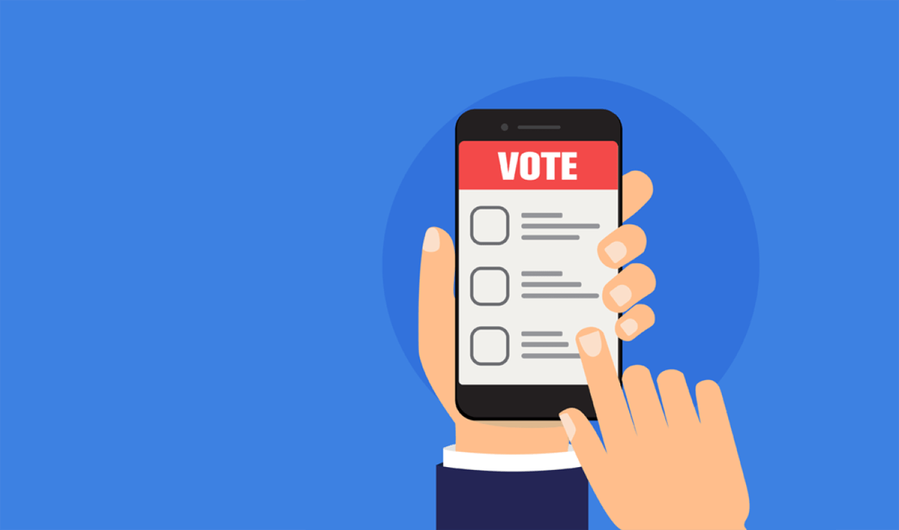 Imagem: Freepik Imagem de votação em um celular