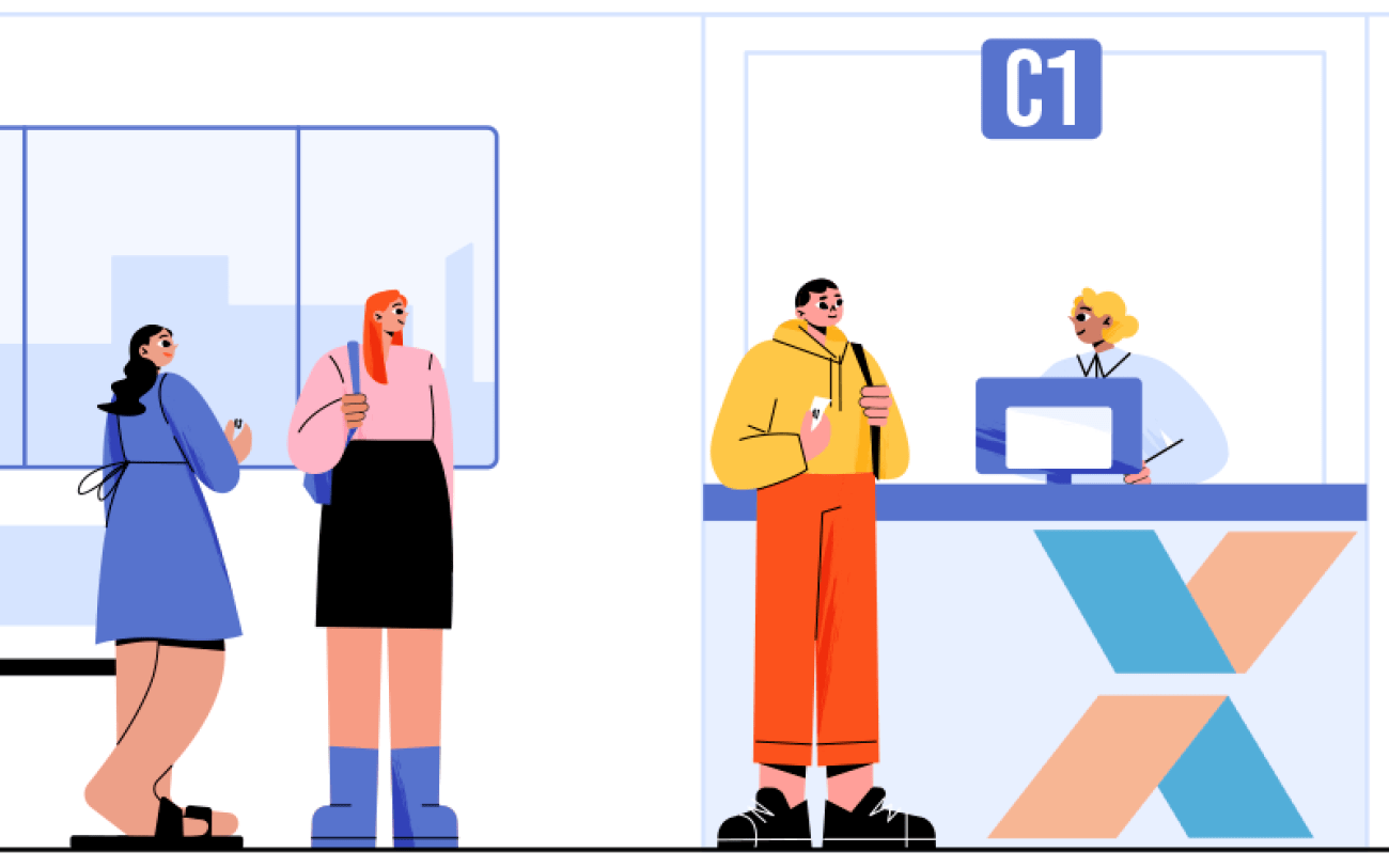 Montagem: Linton Publio Ilustração de uma fila na boca do caixa
