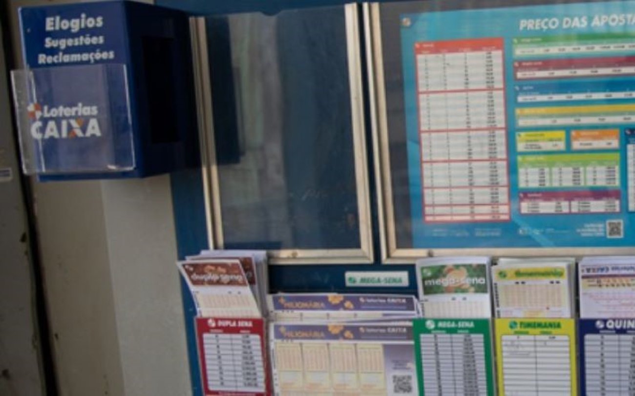 Foto: Reproduçao/Arquivo Fenae Fotografia do balcão de uma lotéria da Caixa