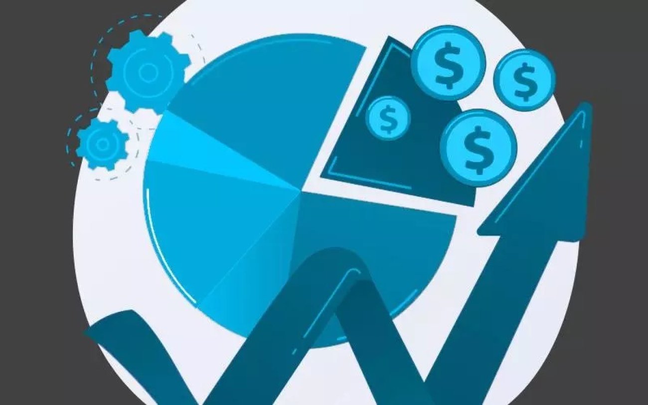 Imagem: Freepik Imagem de um grafico ascendente, com moedas