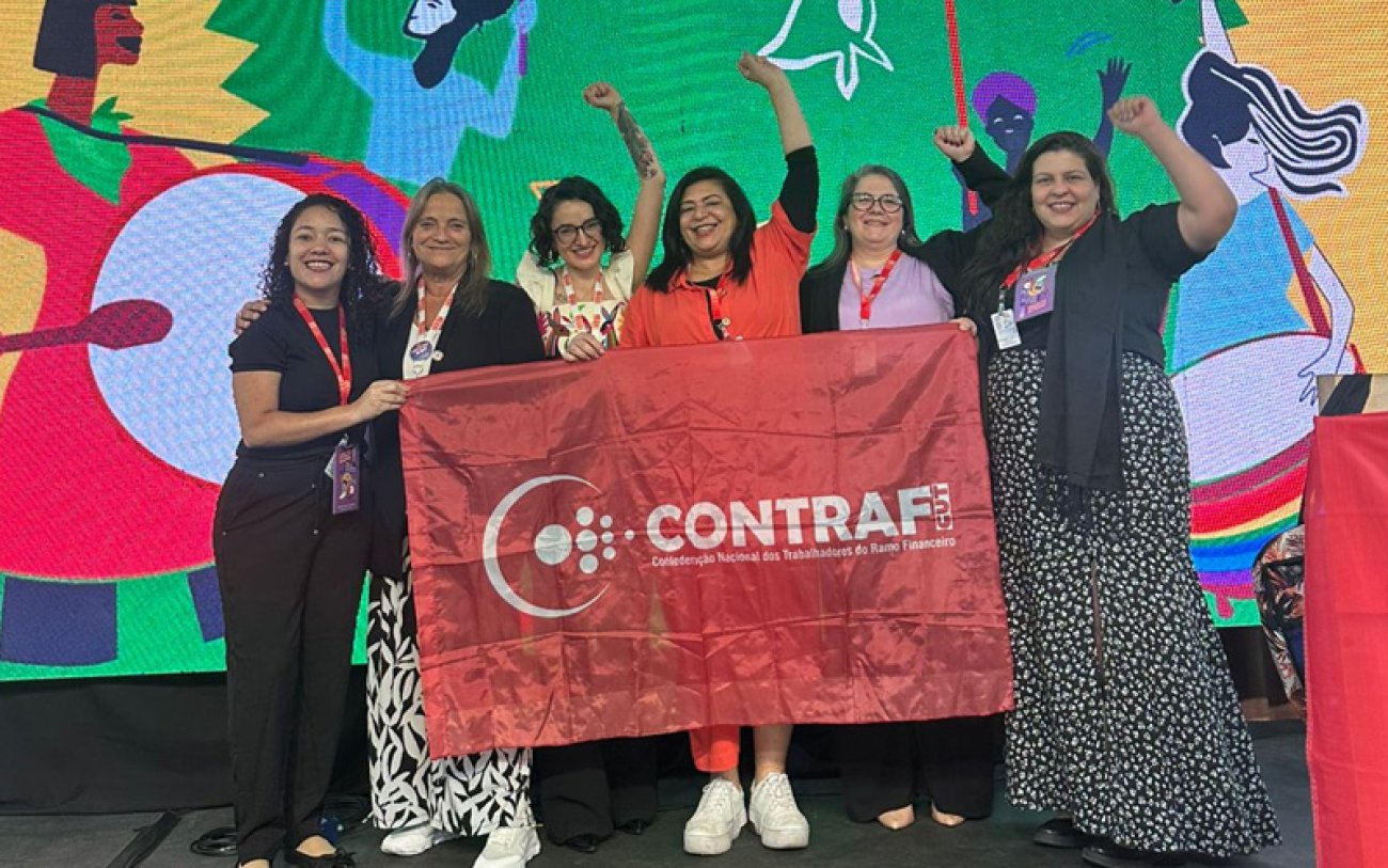 Delegação da Contraf-CUT, em La Falda, Argentina Bancárias na delegação da Contraf-CUT, em La Falda, Argentina