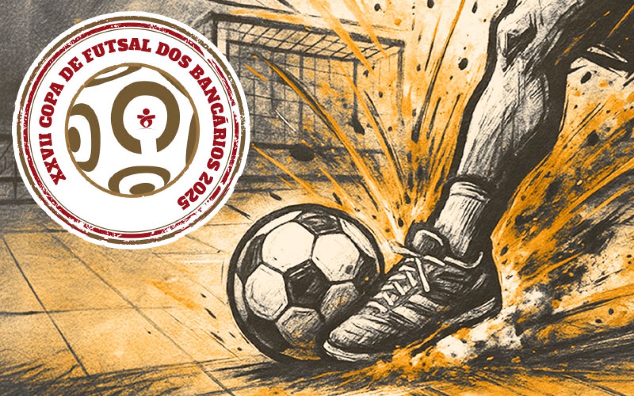 Vem aí 27ª Copa Futsal dos Bancários Arte mostra pé com bola na quadra