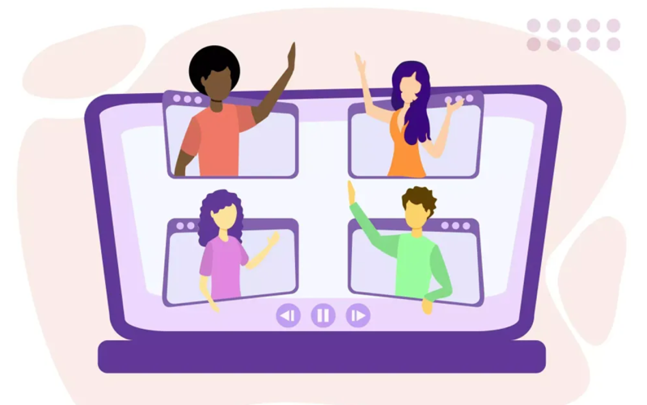 Imagem: Freepik Ilustração de uma assembleia remota