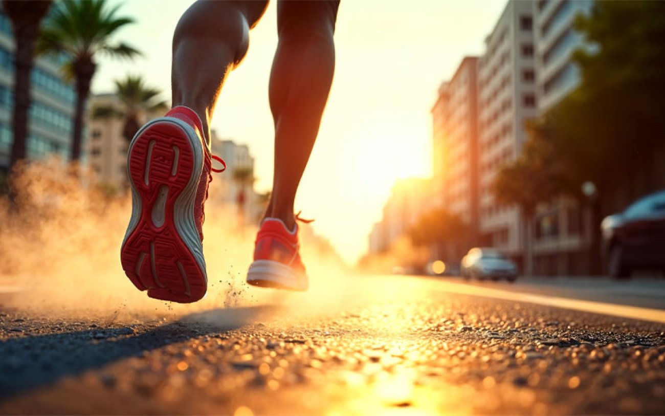 Sindicato vai garantir cortesias para sindicalizados em Corrida do Trabalhador de Osasco 2025 Fotografia mostra pernas de atletas correndo no amanhecer do sol Arte: Freepik