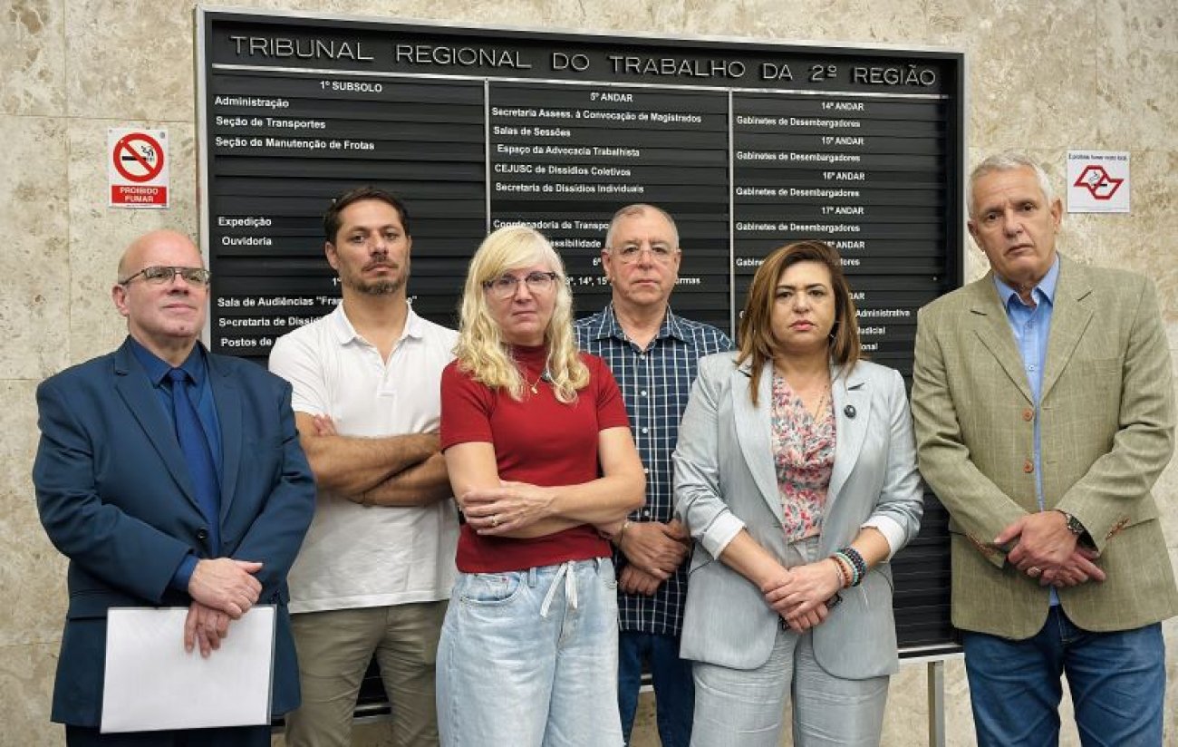 Foto: Seeb-SP Representação dos bancários na mediação com o Itaú no TRT