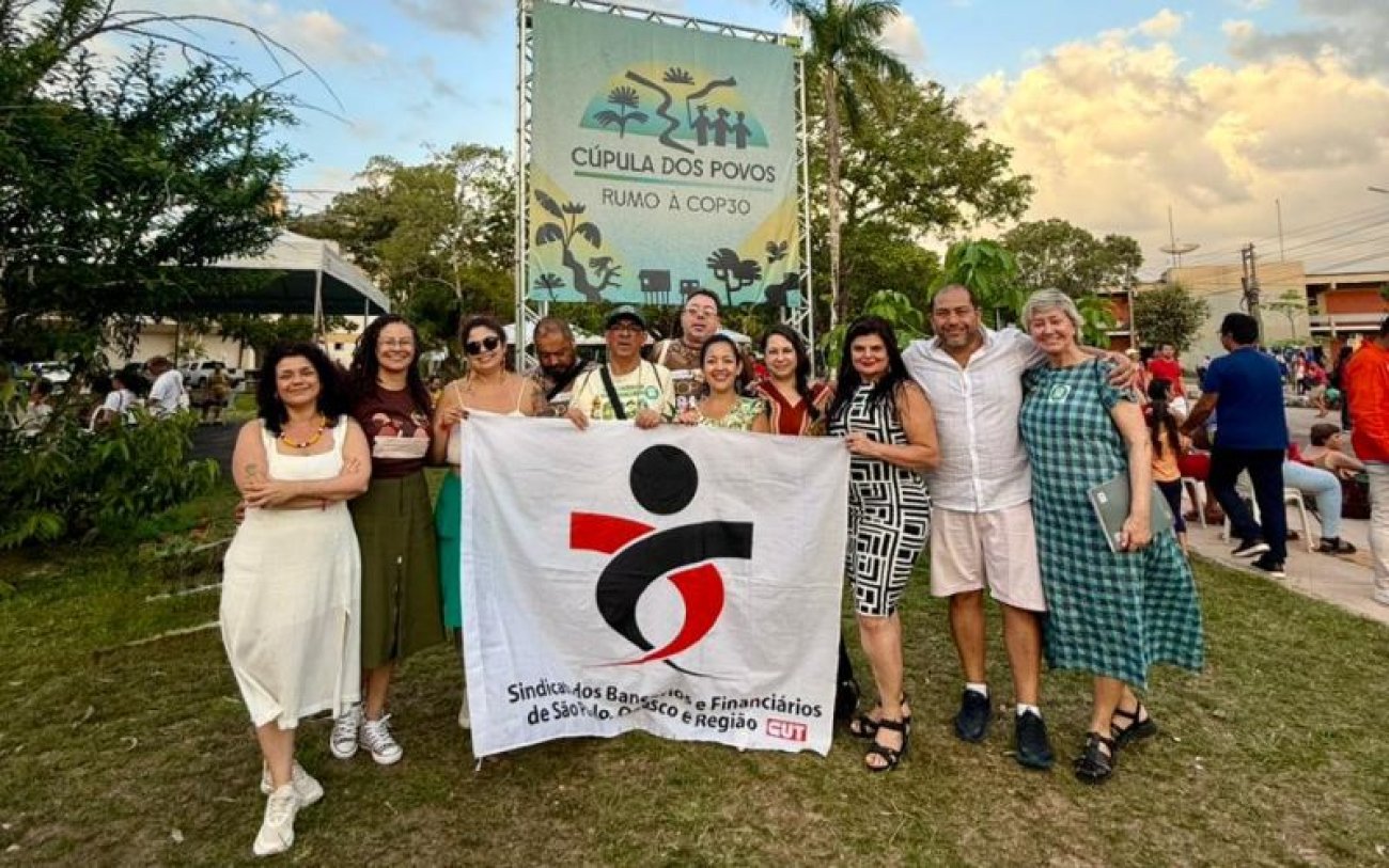 Sindicato participa da COP30 e cobra responsabilidade do setor financeiro na transição ecológica