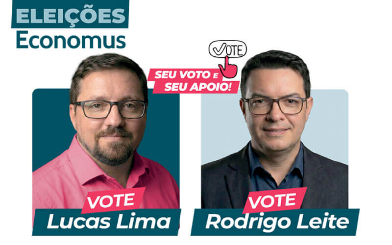 Foto dos candidatos Lucas Lima e Rodrigo Leite