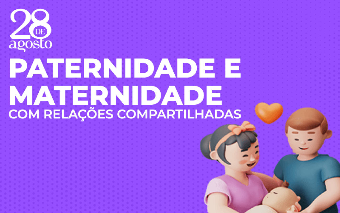 Ilustração de um casal com um bebê