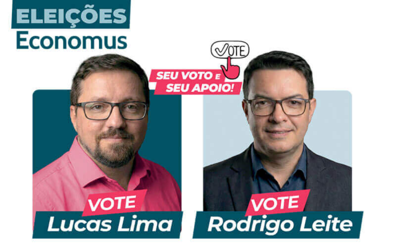 Foto dos candidatos Lucas Lima e Rodrigo Leite