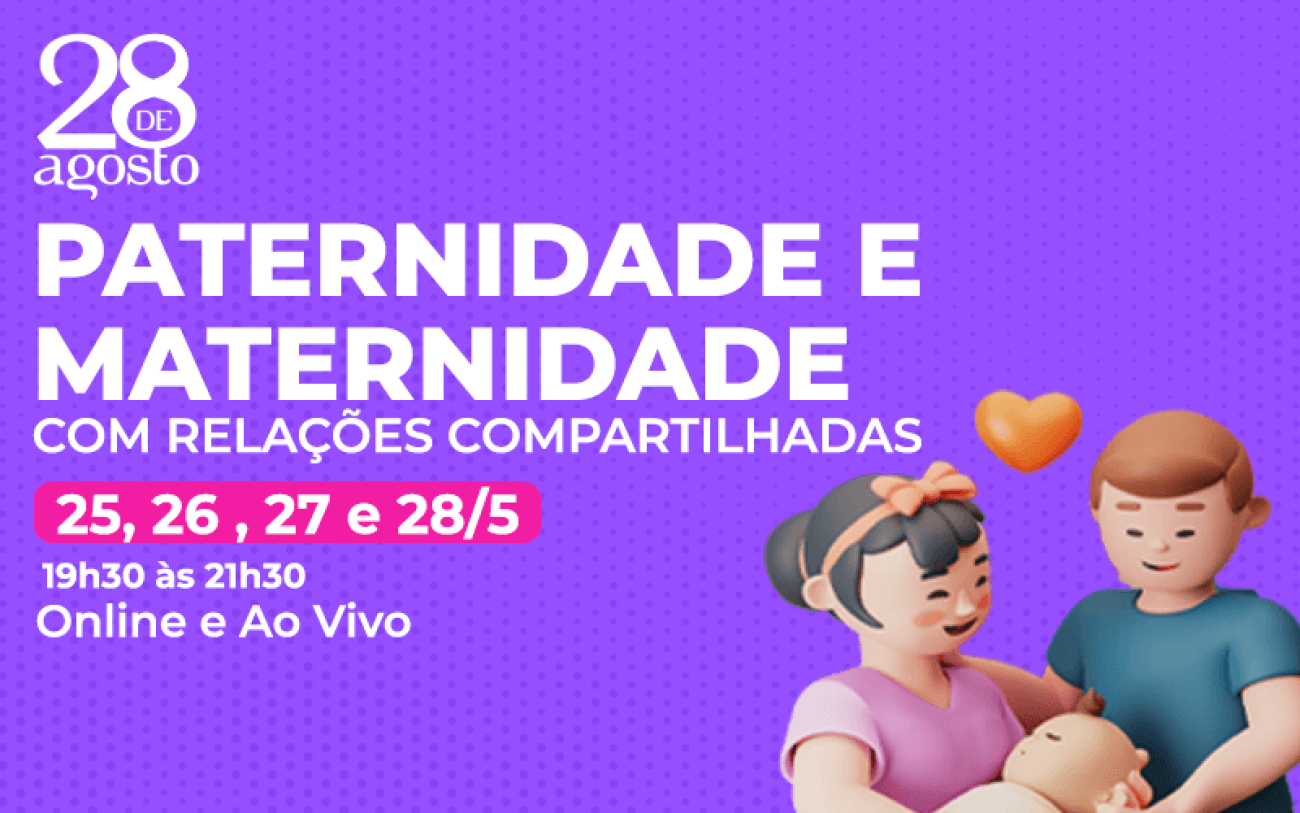 Ilustração de um casal com um bebê