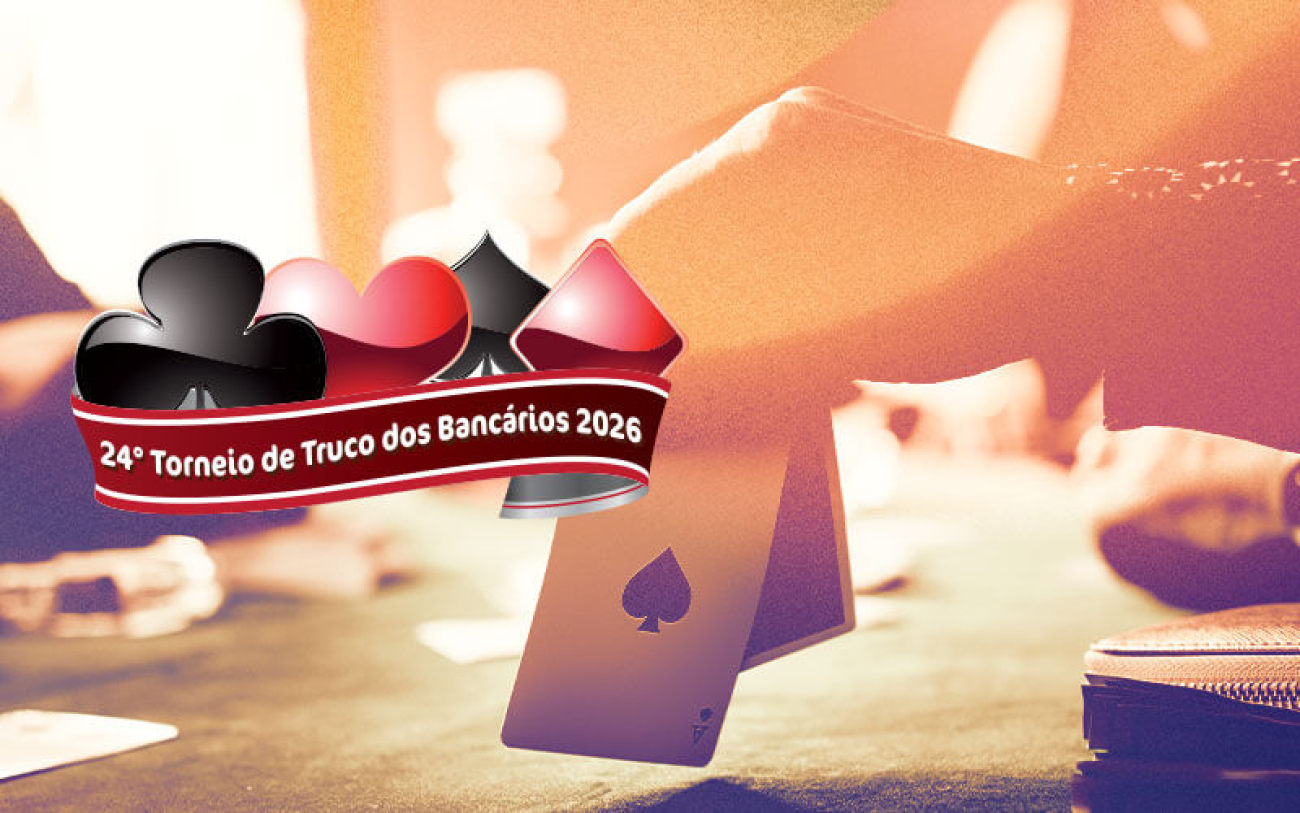 Arte com fundo marrom mostra cartas de baralho