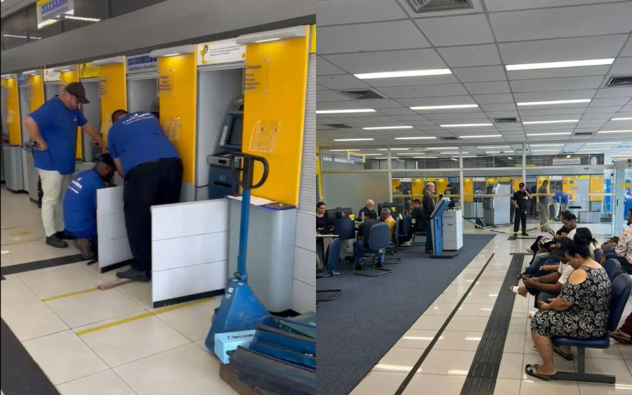 Obra em agência do Banco do Brasil expõe funcionários e clientes a condições inadequadas