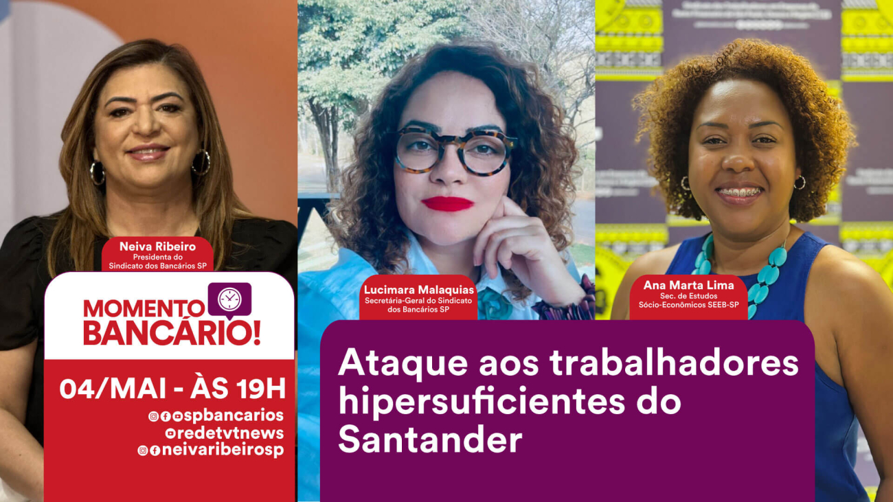 Arte destaca mulheres duas morenas e uma negra com blusas azuis