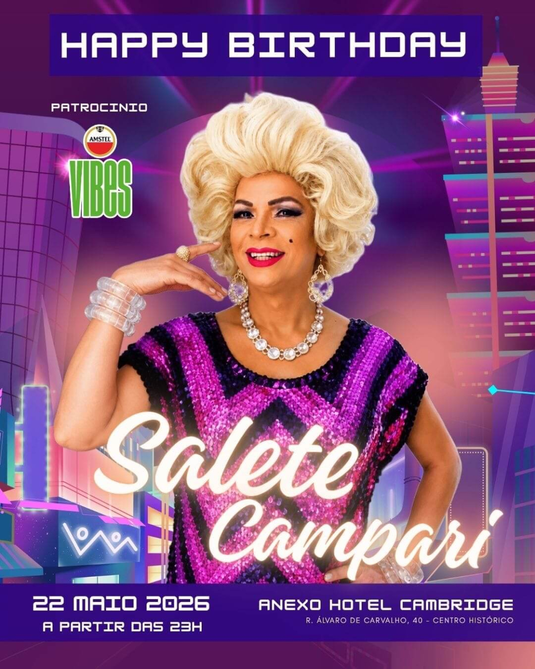 Fliyer de divulgação Bloco da Salete Campari - a festa