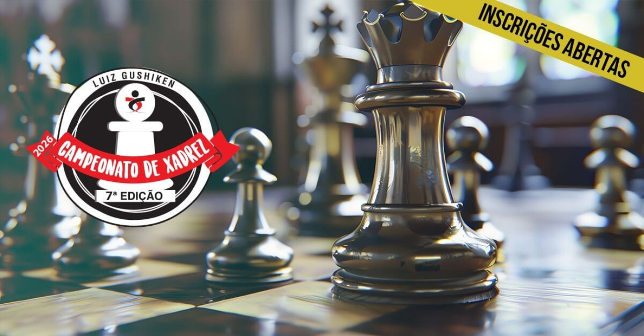 Imagem de divulgação do 7° torneio de Xadrez Luis Gushiken