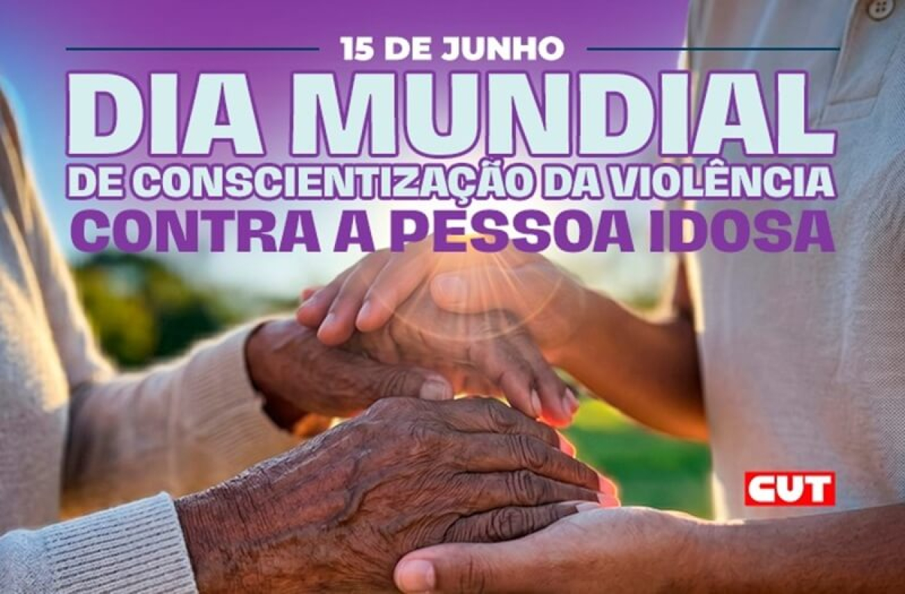 imagem mostra mãos de pessoas idosas dadas. sobre a imagem à o texto dia mundial da pessoa idosa