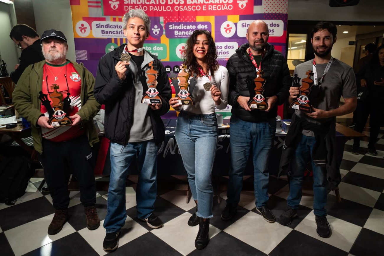 Vencedores do campeonato de Xadrez do Sindicato dos bancários 2026