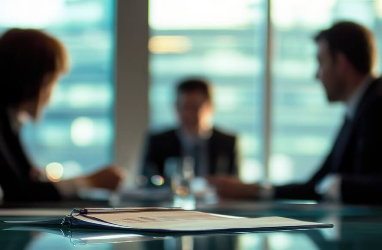 Imagem de uma reunião em ambiente corporativo