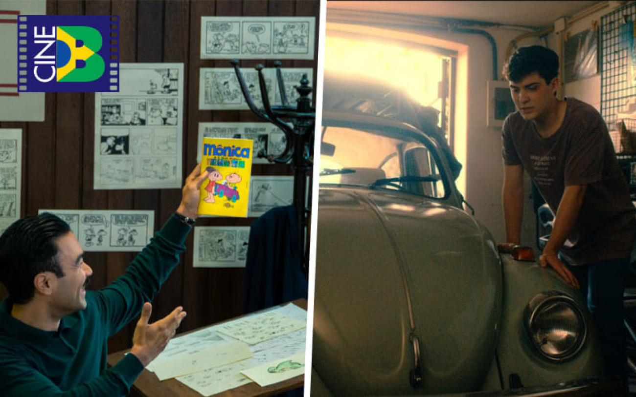 Imagem divulgação CineB agosto "Mauricio de Souza - O filme" e "O velho fusca"