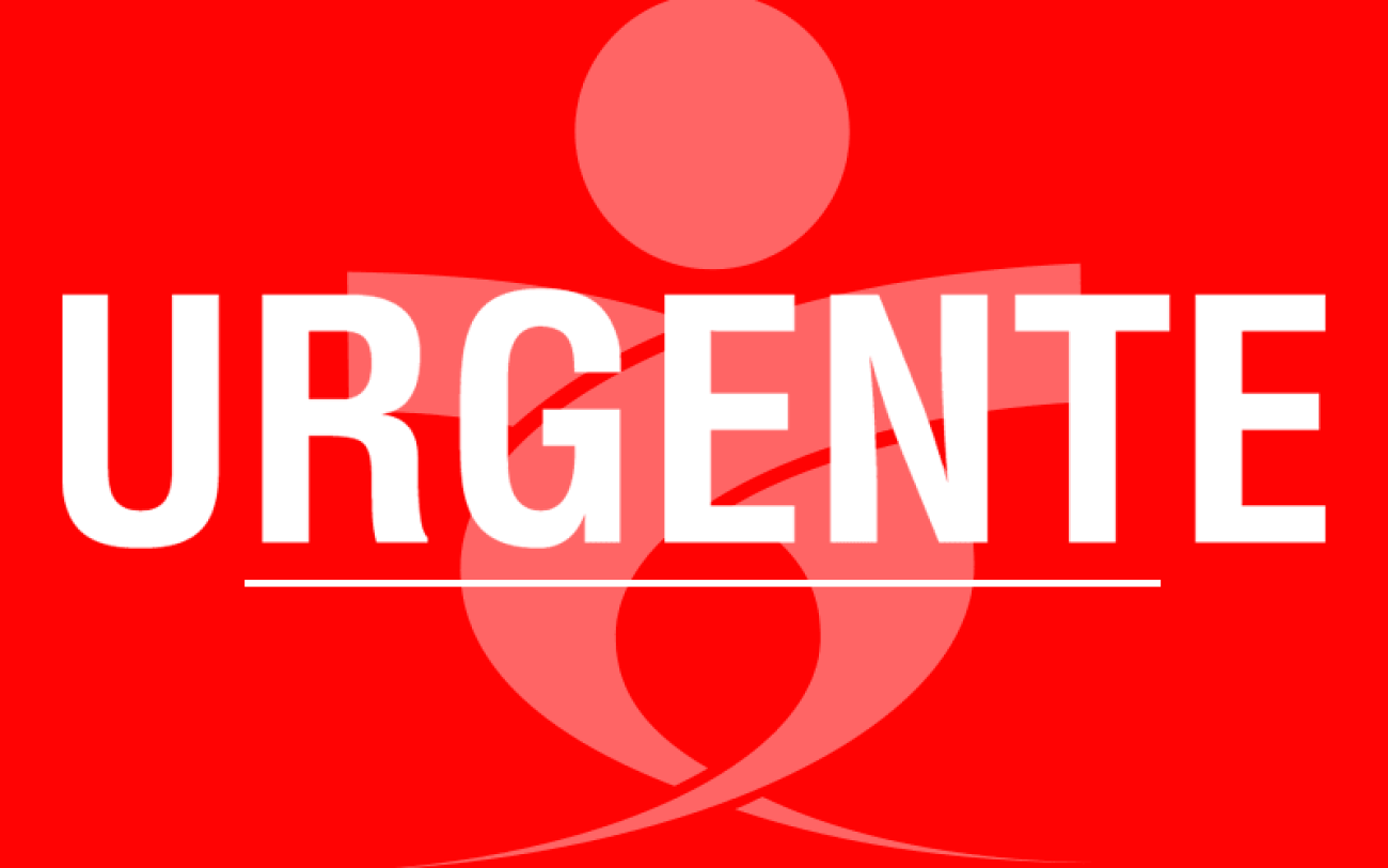 Imagem com o logo do Sindicato e a palavra urgente em destaque