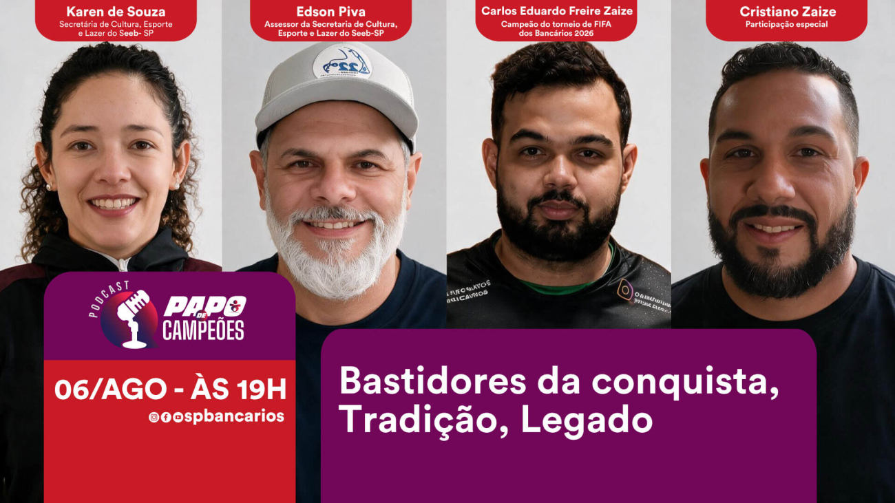 Divulgação Podcast Papo de Campeões edição torneio de FIFA 26