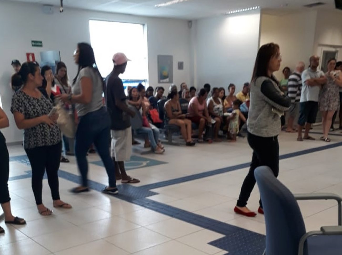 Agência da Caixa lotada no Jardim Iguatemi Foto: Seeb-SP