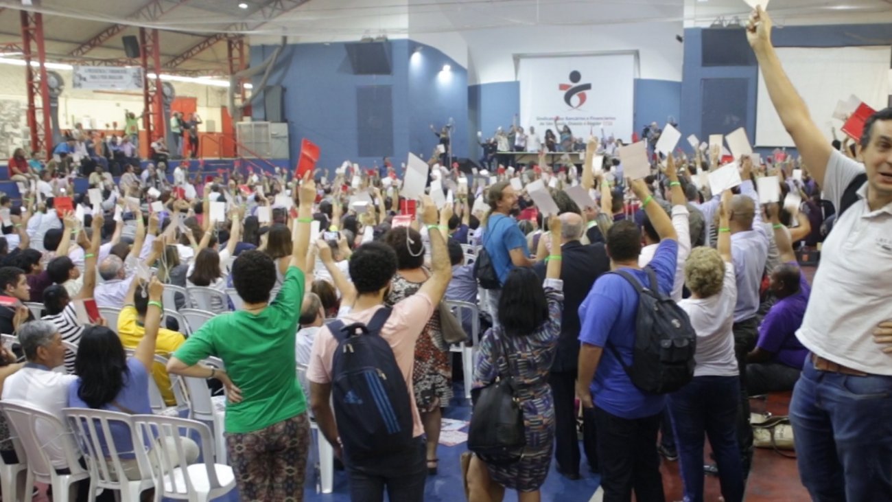 Assembleia escolheu a Chapa 1 para comandar o processo que definirá a próxima diretoria do Sindicato Foto: Seeb-SP