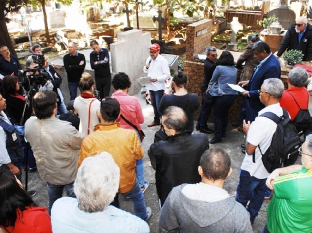 Homenagem aos que, há 100 anos, fizeram a primeira greve geral no Brasil em defesa dos direitos dos trabalhadores Foto: Dorival Elze / CUT-SP