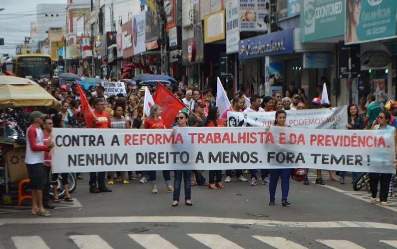 No Dia Nacional de Paralisação, milhares de pessoas saíram às ruas do Brasil contra as reformas do governo Temer Foto: Mídia Ninja