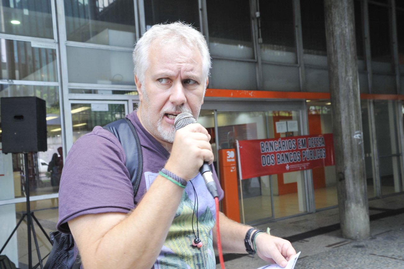 Carlos Damarindo foi um dos eleitos: "vamos cuidar de um patrimônio que é dos bancários" Foto: Mauricio Morais / Arquivo / Seeb-SP