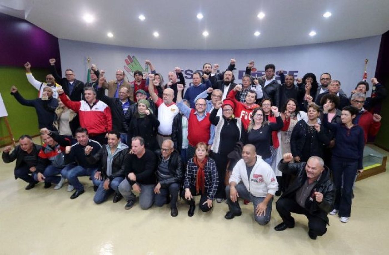 Centrais sindicais definem como será o Dia do Basta em reunião realizada em São Paulo Foto: Edu Guimarães/SMABC