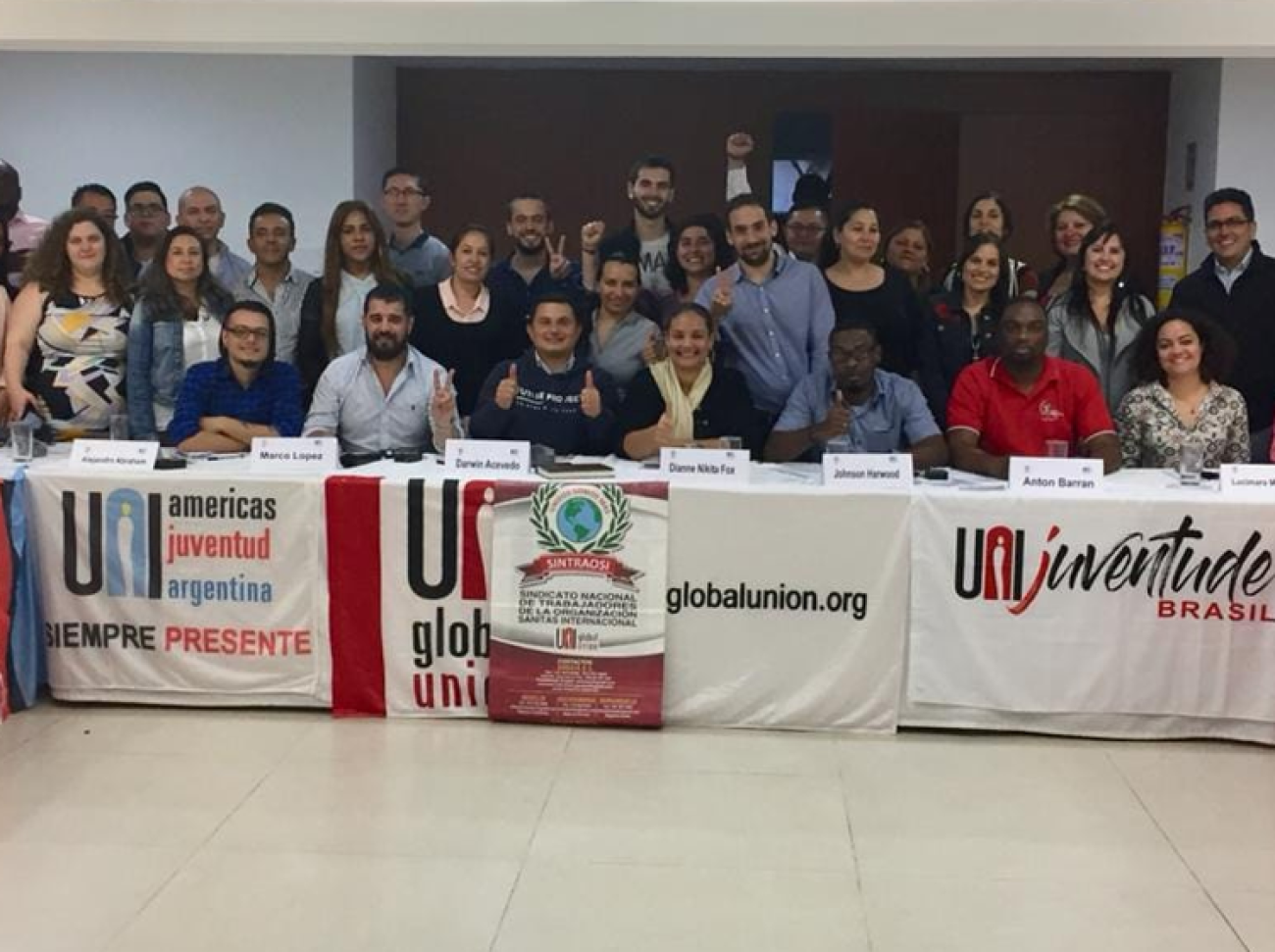 Comitê Executivo de Juventude da UNI Americas e dirigentes da Colômbia traçam estratégias contra a precarização do emprego Foto: Divulgação