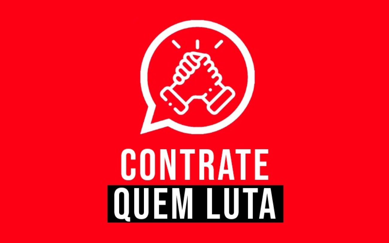 Divulgação Logo do Contrate Quem Luta