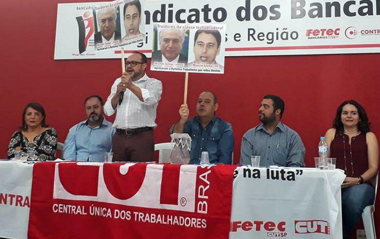 "Vamos denunciar esses traidores e traidoras para evitar que sejam reeleitos", disse o presidente da CUT-SP Foto: CUT / Divulgação