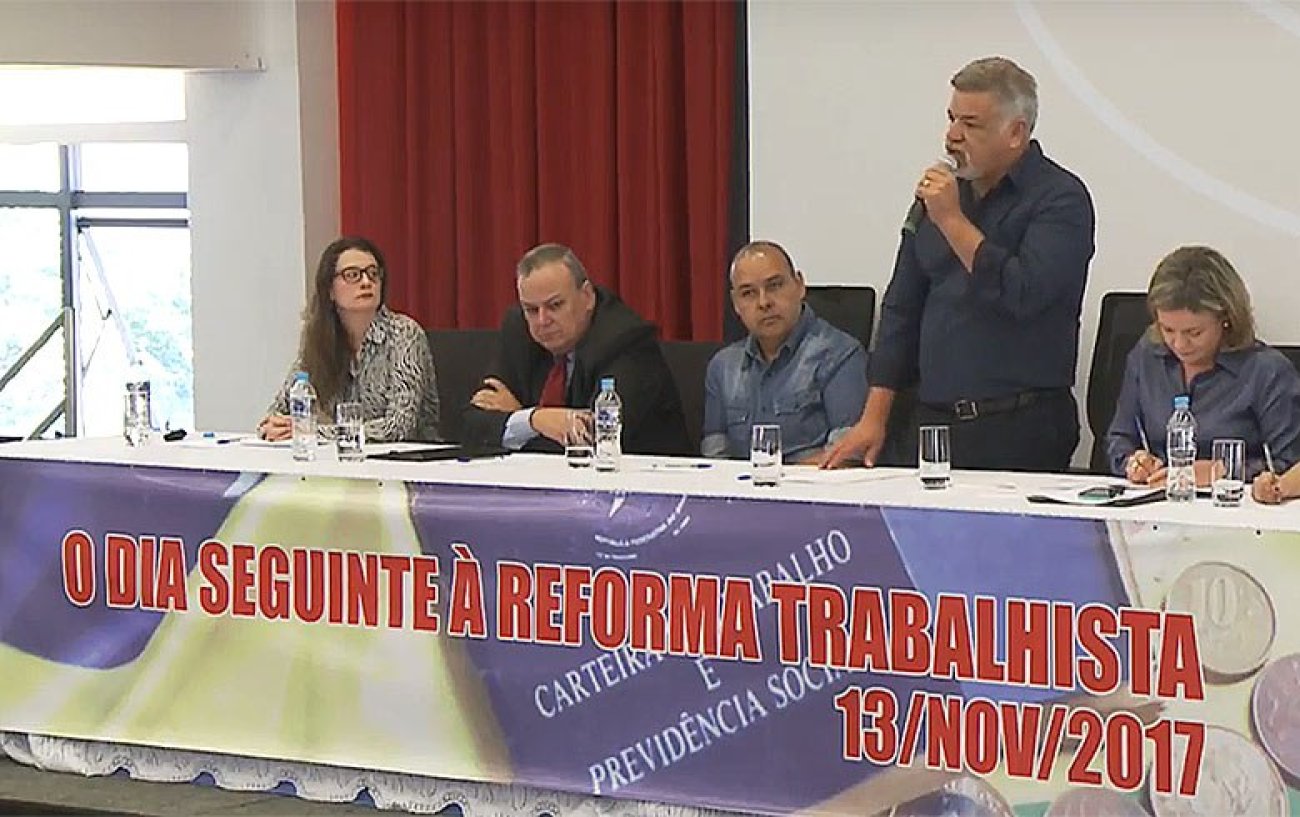 Wagner Santana, dos Metalúrgicos: agora é urgente "fortalecer os sindicatos como principais e únicos interlocutores na relação capital-trabalho" Foto: Reprodução/TVT