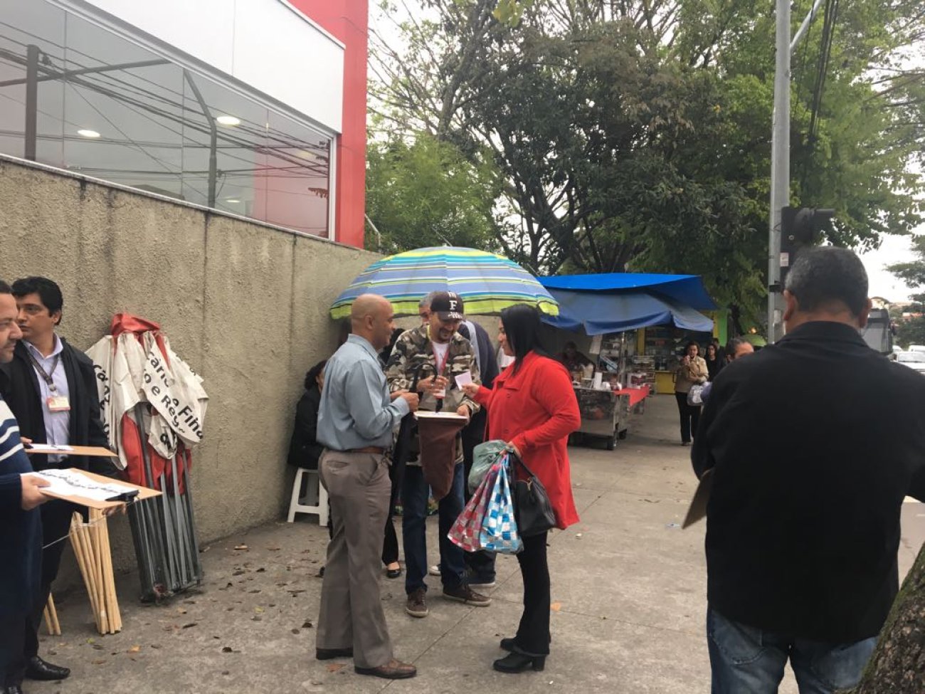 Mobilização na Cidade de Deus, concentração do Bradesco em Osasco Foto: Seeb-SP