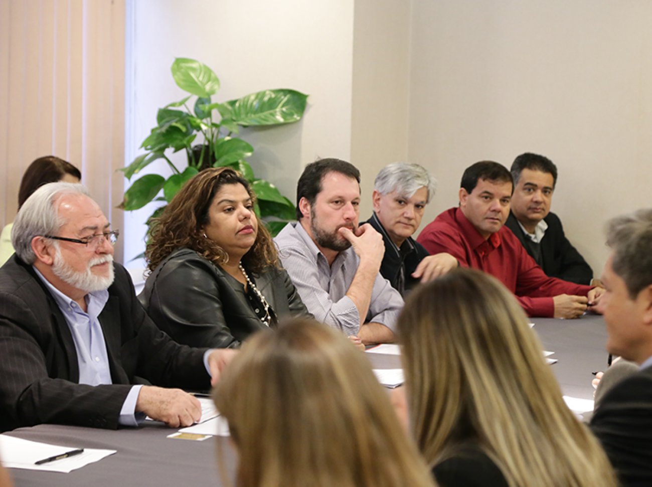 Ivone Silva, do Comando Nacional dos Bancários, em reunião com a federação dos bancos: trabalhadores querem termo de compromisso para proteger empregos e direitos conquistados na luta Foto: Jailton Garcia / Contraf-CUT