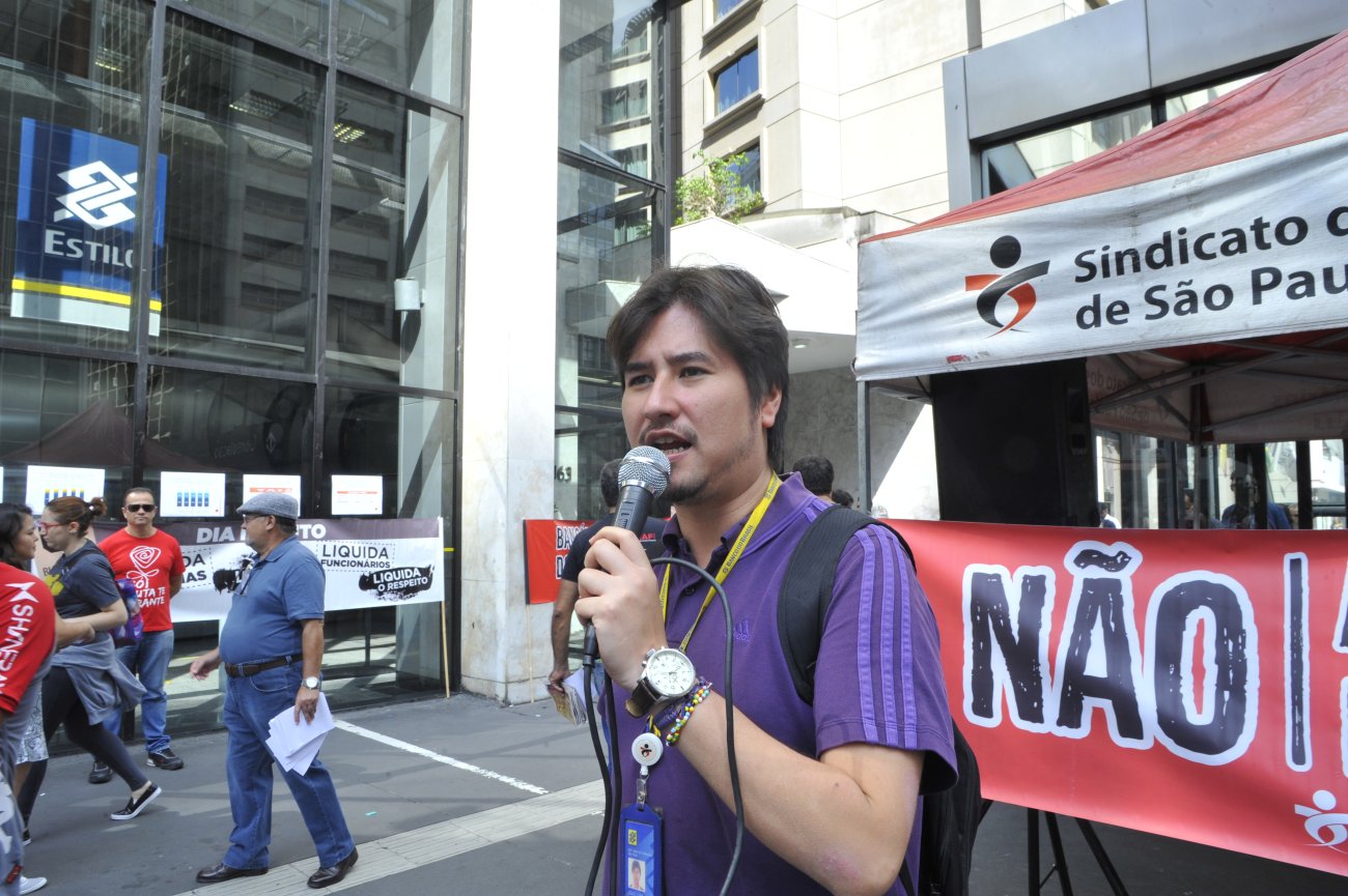 João Fukunaga, secretário Jurídico do Sindicato e representante na Comissão de Empresa dos Funcionários do BB Foto: Mauricio Morais/ Seeb-SP