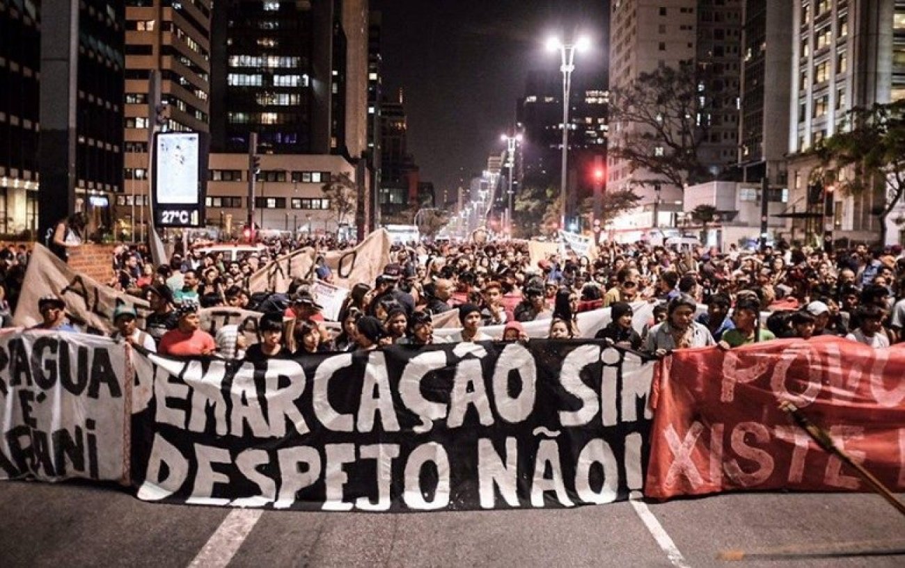 Portaria publicada pelo governo Temer reduz área indígena do Jaraguá de 521 hectares para três Foto: Mídia Ninja