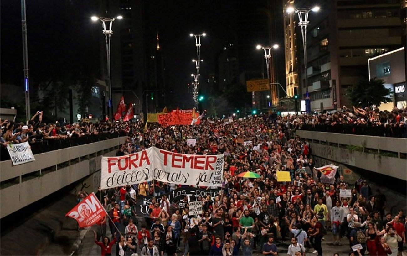 Ato contra Temer na Avenida Paulista Foto: Roberto Parizotti/CUT