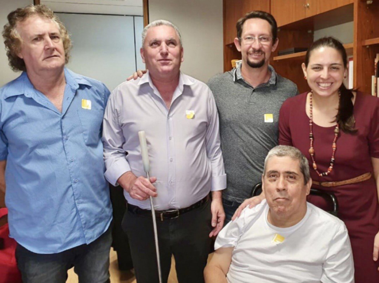 Representantes do Coletivo de Trabalhadores e Trabalhadoras com Deficiência da CUT no Congresso Nacional Foto: Divulgação