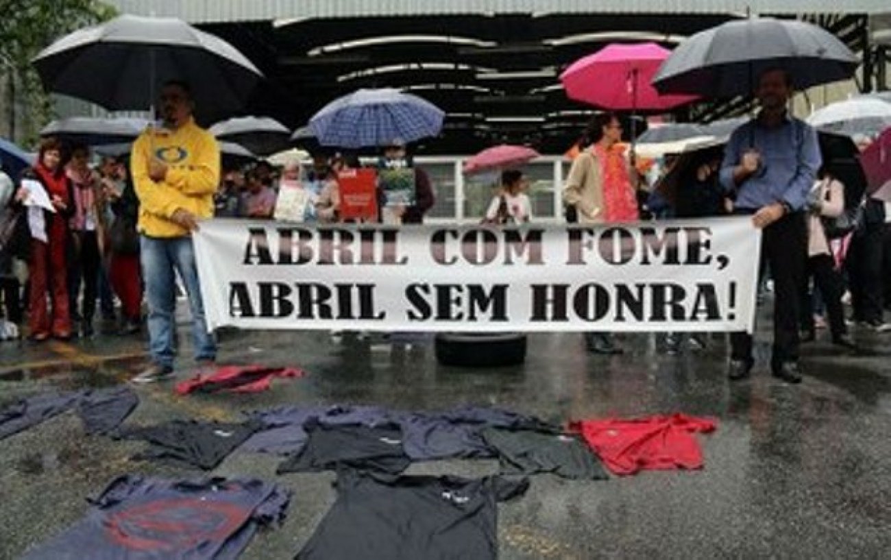 Ação do SJSP pede ainda mediação entre as partes divergentes sobre os valores devidos e pagamento imediato das multas Foto: CADU BAZILEVSKI/SINDICATO DOS JORNALISTAS DE SP