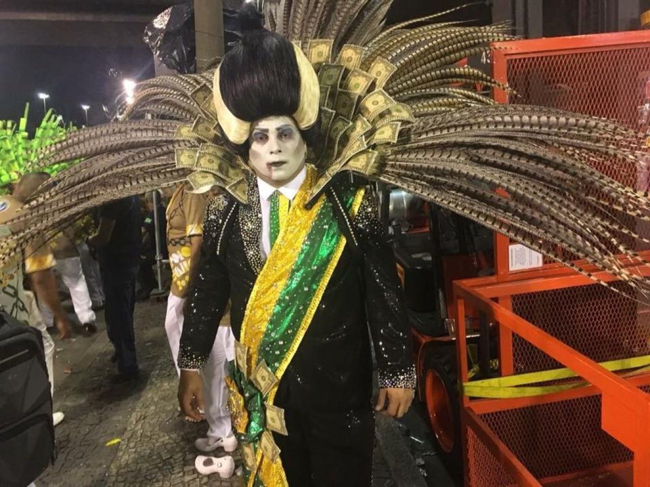 Temer foi retratado como "vampiro neoliberalista" Foto: Mídia Ninja
