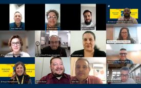 Print da tela da reunião virtual entre membros da Comissão de Empresa dos Funcionários do Banco do Brasil (CEBB) e do Banco do Brasil sobre as reivindicações das Centrais de Relacionamento do Banco do Brasil (CRBBs)