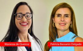 Imagem com as fotos de Wanessa de Queiroz Paixão e Patrícia Bassanin Delgado, candidatas aos conselhos fiscal e deliberativo