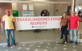 Dirigentes do Sindicato intervém em agência do Santander sem ar-condicionado