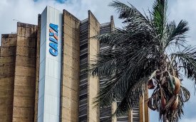 Imagem do prédio da Caixa Econômica Federal, em Brasília
