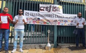 Protesto na sede da Crefisa